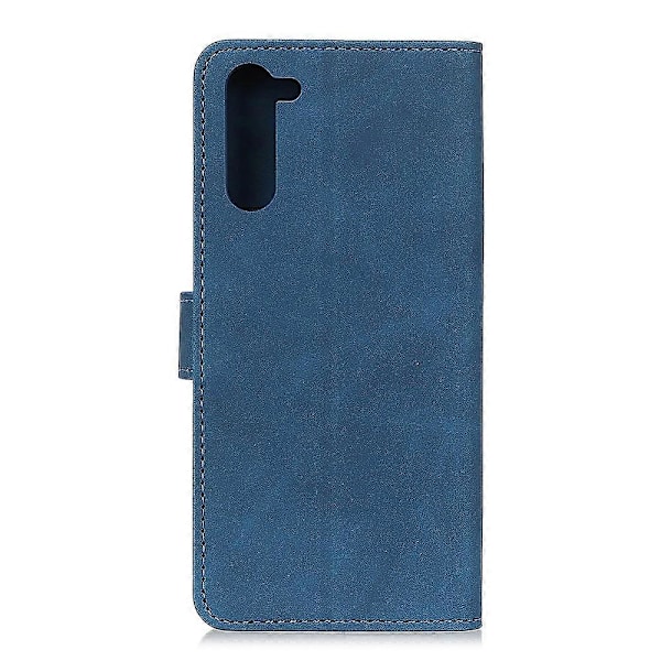 OnePlus Nord Retro -tekstuurinen nahkakotelo OnePlus Nord[D]:lle Blue