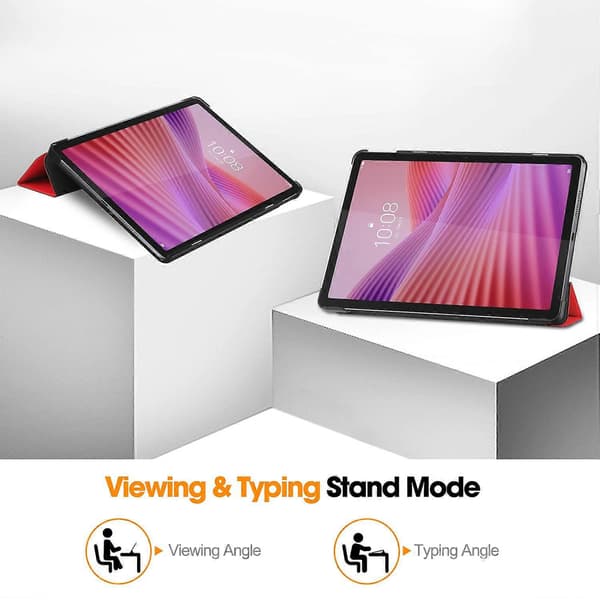 For Lenovo Tab TB311FU Deksel Anti-Fall Lær Stativ Tablet Cover[D] Multicolor Red