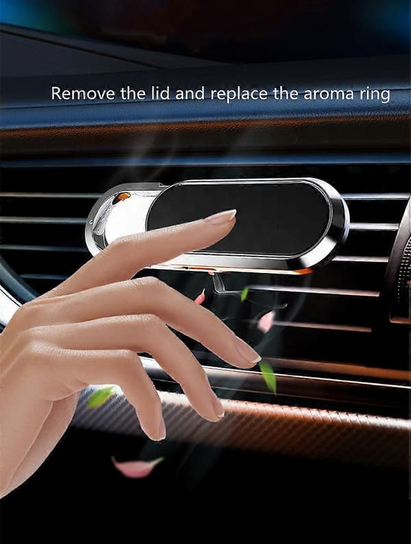 Elegant Design Bilfrisker med Magnetisk Telefonholder Funktion Bil Luftventil Beslag Klips Bil Aromaterapi Diffuser[D]