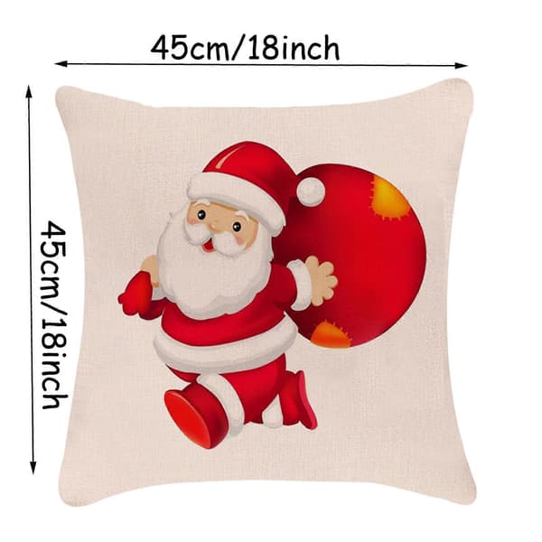 Yakbaofuo 4 st Julgransprydnader Ansiktslös Docka Överdrag Tomte Kuddfodral Kuddfodral [D] One Size