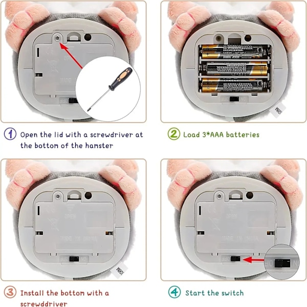 Lär Dig Imitera Talande Liten Hamster Djur Plysch Rolig Leksak Talande Nickande Hamsterdocka Lugnande Gråtande Babyleksak Barnpresent (D) color Dark Brown