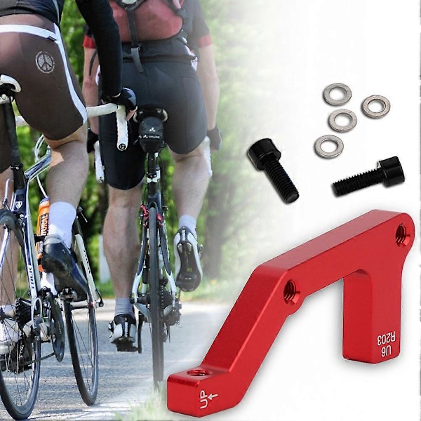 Holdbar Cykel Skivebremse Monterings Kaliber Adapter b r203 til MTB Mountainbike Cykel Rød[D]