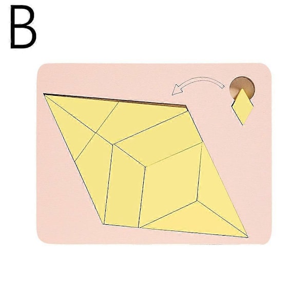 Træ Tangram Hjernepuslespil Uddannelsesmæssigt Udviklingslegetøj til Børn B