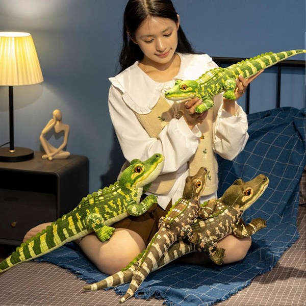 50/70CM Plysch Leksak Realistisk Krokodil Fylld Djur Mjuk Plushies Dockor Samling Krambar Kastkudde Kudde Present till Barn Barn Pojkar Flickor