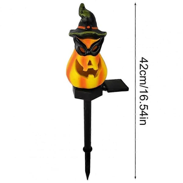 Halloween Solar Græskar Lys Spøgelse Havepæle Lamper Udendørs til Have (D) A