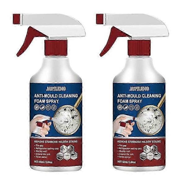 1-3x Anti-Mugg Rengjøringsskum Spray Effektiv Muggfjerner Mildew Rengjøringsmiddel 2pcs