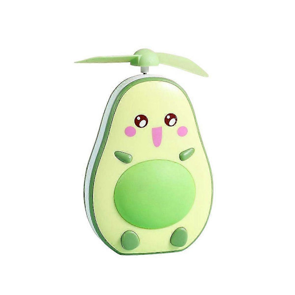 Söpö Avokadotuuletin Mini Kannettava Kompaktipeili Kosmeettinen LED-yövalolla[D] Light Green