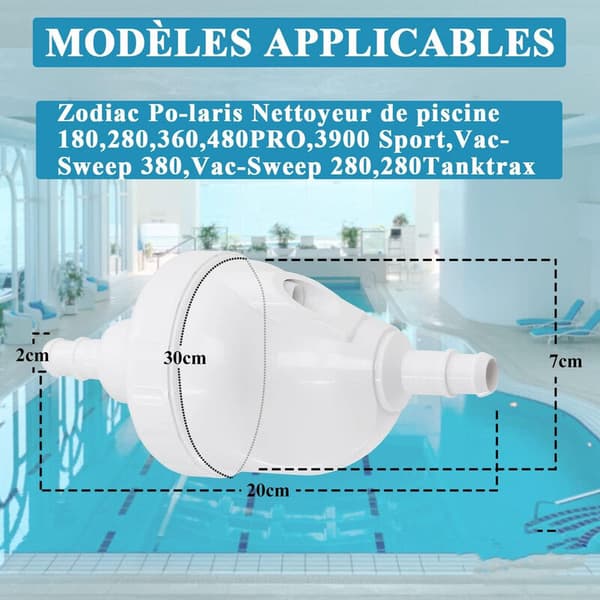 G52 Nödbackventilbyte för Polaris 180, 280, 380, 480, 3900 Zodiac G52 Ventil 0.05