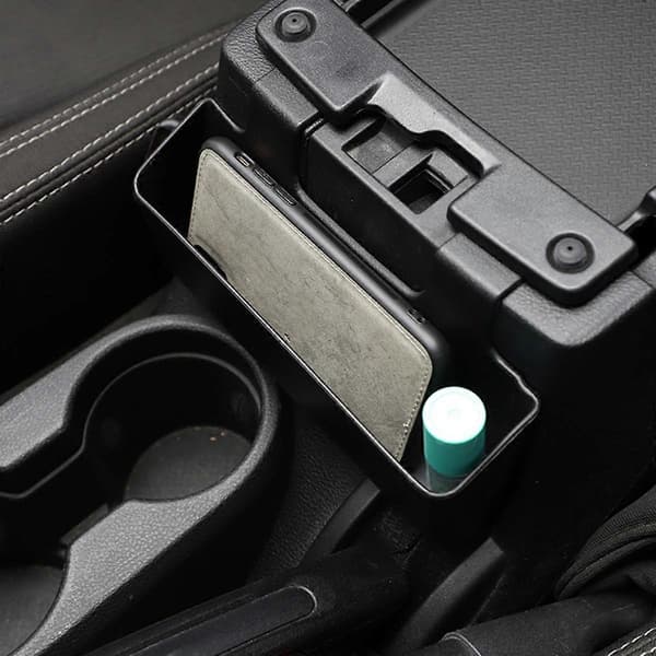 For Midtkonsoll Organizer, Armleneboks Oppbevaringsbrett Telefonholder for 2011-2017 JK & Unlimited[D] Black
