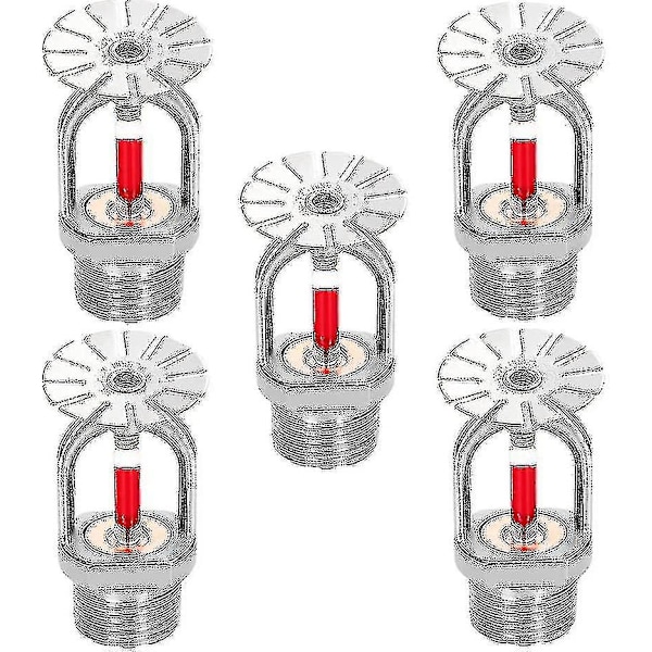 5-pack Brandsprinklerhuvud 3/4 tum Hängande Typ 155 Vattenspray Nedåt 68 Mässing Sprinklerhuvuden 3/4\" NPT