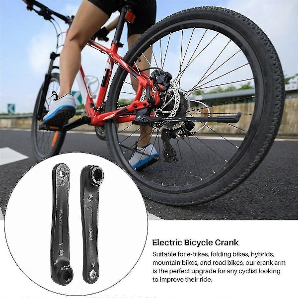 för Vevarm Vänster/Höger Vevparti Elcykel Vevarm BBS01 BBS02 Ebike Vev för 8Fun Mellanmotor-XinHan[D] Black