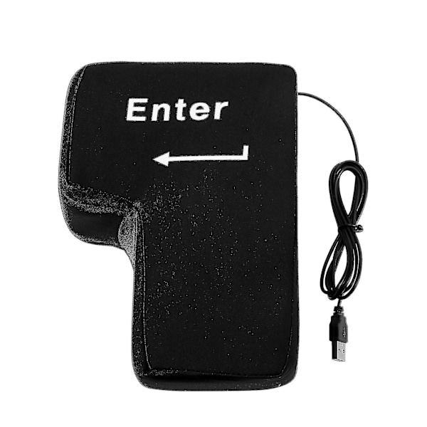Enter-tangentbordspölster, Stor USB Enter-knapp för stressavlastning, Oömtålig avslappnande Enter-tangent för skrivbord