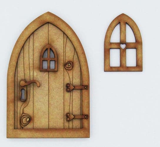 Bondgård, 3D sagodörr pysselkit, dockhustillbehör, sagobondgård i trä