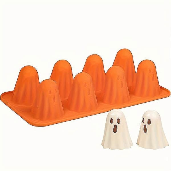 Genanvendelig fleksibel silikone bageform til Halloween til gør-det-selv gelé, slik, chokoladefremstilling i køkkenet (D)