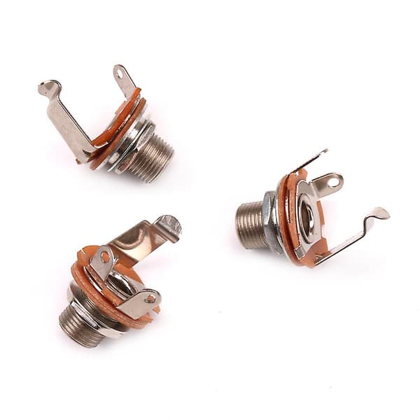 6,35 mm Jack Guitar Plug Udgang Socket Mono til Elektrisk Guitar Bas[D]