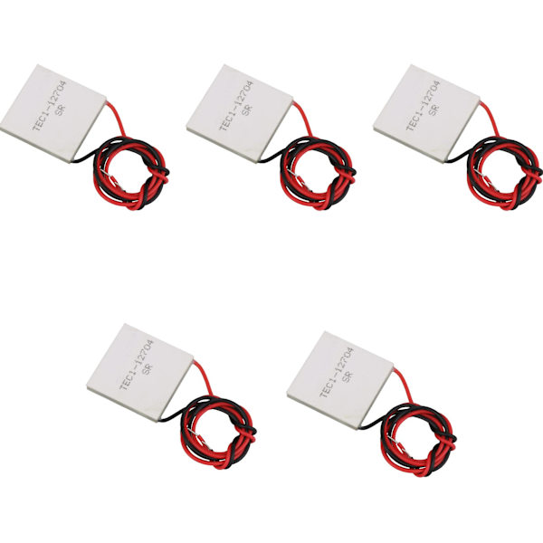 5 st DC12V 3.2A Termoelektriska Peltier Elemente Moduler TEC1-12704 Vit[D]