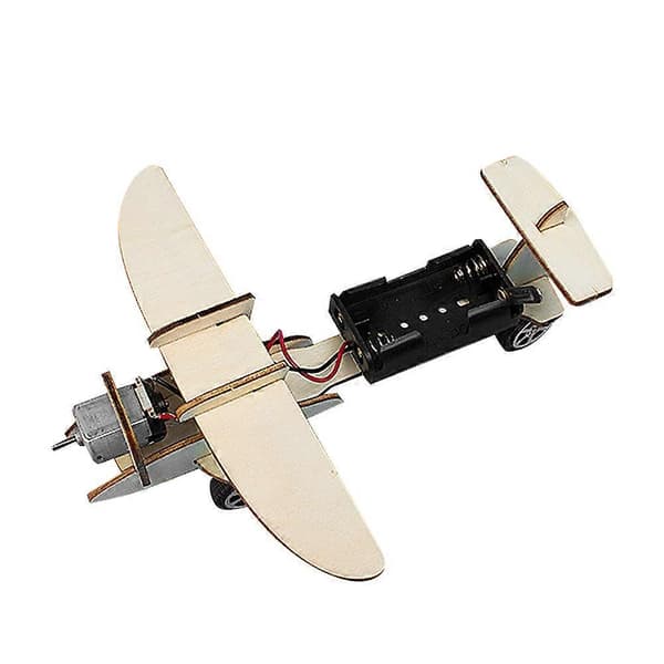 DIY Børne Træpuslespil Flyvemaskine Helikopter Studenter Håndlavet Model Svævefly Kit[D]