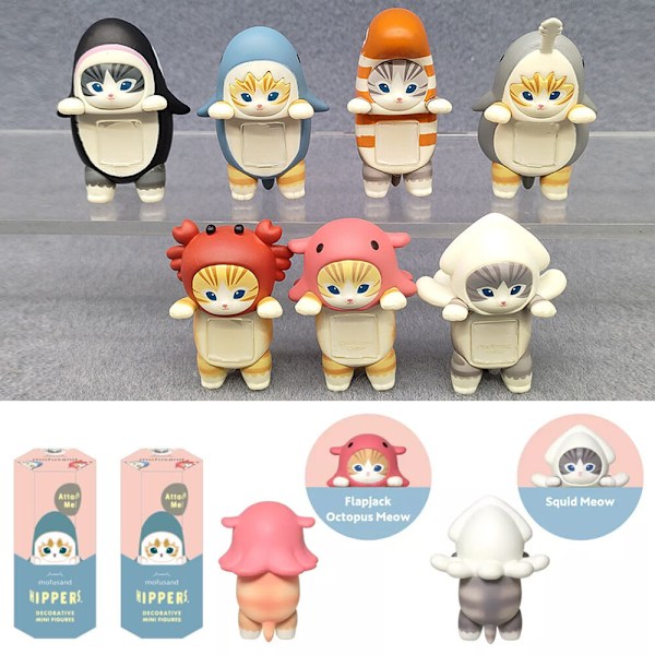 1/2 stk. Sonny Angel Hippers X Mofusand Figur Blind Box Mini Figur Gaveleker [YJD] 2PCS