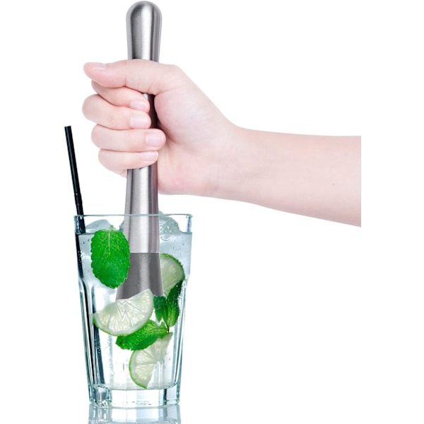 Cocktail Muddler i rustfrit stål til blanding og miksning