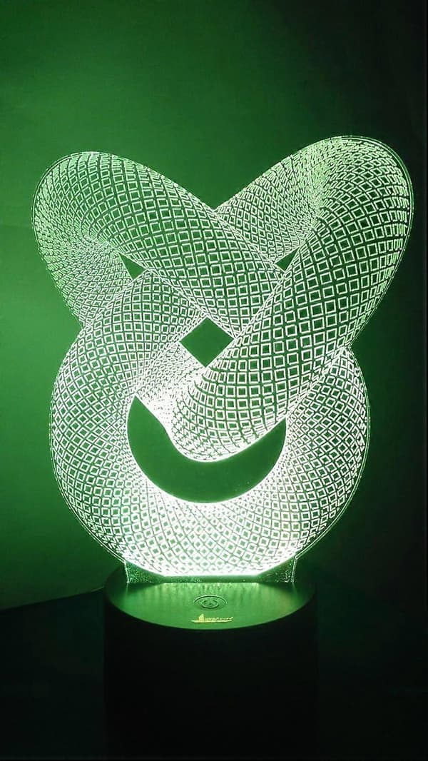 Kjedeledd 3D Nattlys LED Illusjonslampe Nattbordslampe [D]