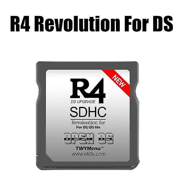 R4 SDHC Dual Core-kort for Nintendo DS Lite - Ny OpenDS TWYMenu++ Flash-kort
