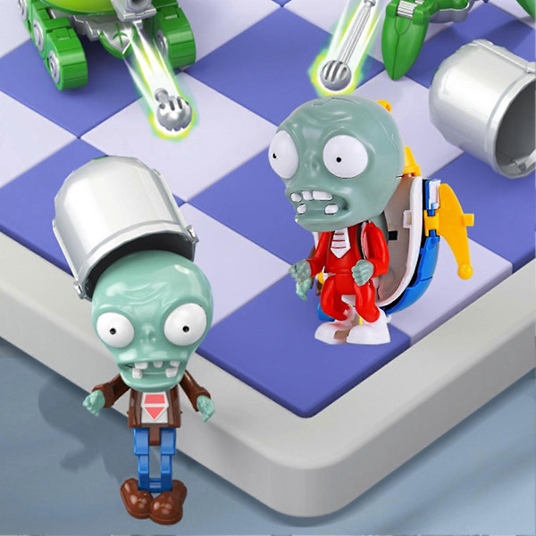 Actionfigur Søt Zombie Chomper Peashooter Melon-pult Modell Brannleketøy Ornament Plants Vs. Zombies Metamorf Triade Mecha Modell C