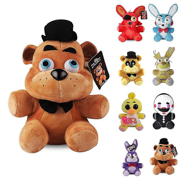 2024 FNAF Five Nights at Freddy's Plushie Leketoy Horrorspill Myk Utstoppa Figur Bjørn Foxy Bonnie Barn Gaver E