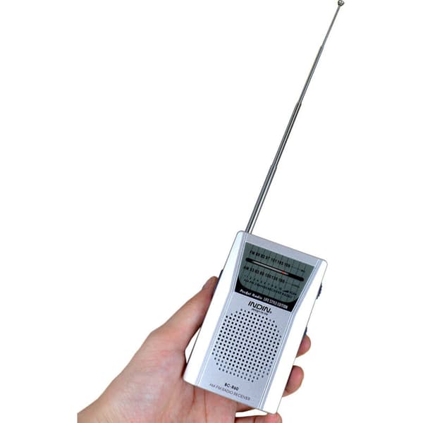 BC-R60 Mini Multifunktionell Bärbar Radio för Seniorer Gris 0.05