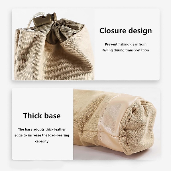 Fiskestang Etui Fiskestang Taske Fiskestang Bære Taske Udendørs Vandtæt Tackle Opbevaring Taske Stang Bære Organiseringssystem Khaki 140cm[D] Khaki 130cm