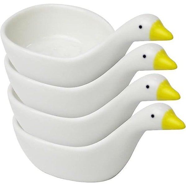 Doppa Sås Dippskålar Set Söt Anka Design Sås Rätter Soja Doppa Skål Skålar Söt Tomat Doppa Skålar 4 St