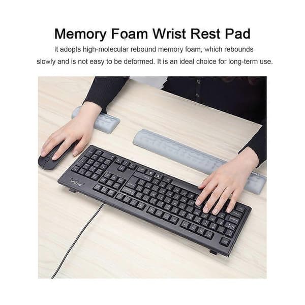 BUBM Handledsstöd Memory Foam Ergonomisk Musmatta Bekvämt Tyg Halkfri Textur Handledsstöd för Kontorsspel PC (Medium, [D]