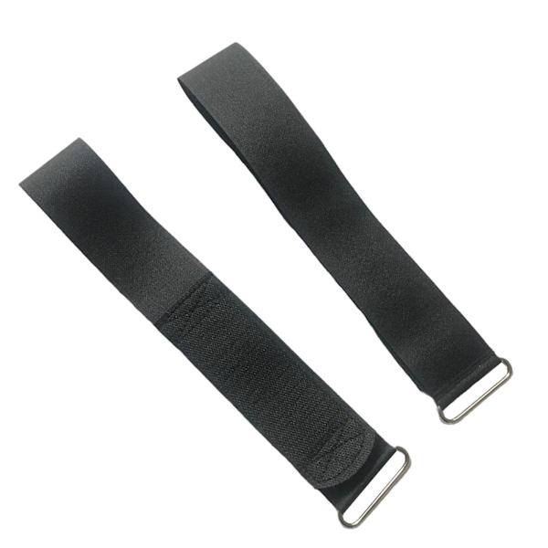 2x Kuntopyörän poljinhihnat Soutulaitteen poljinhihnat Universaalit säädettävät jalkaharjoitteluun kuntoilulaitteiden lisävarusteille[D] Black 48cm
