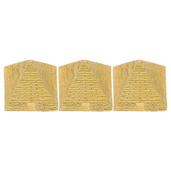Mini Egyptisk Pyramide Resin Figur til Skrivebordsdekorasjon 3 stk [D]