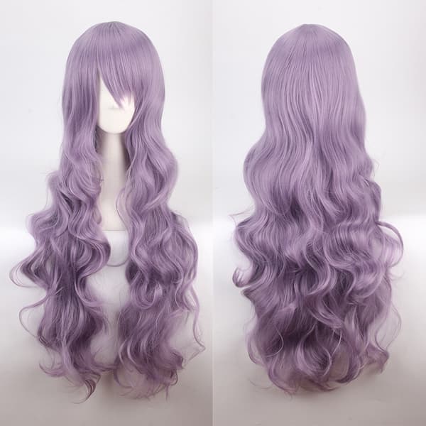 Lång blond peruk av äkta hår K027-29, 80cm[D]