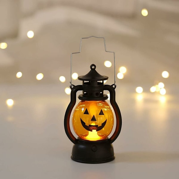 Bærbar Halloween Jack-o-lantern, LED Jack-o-lantern Lampe
