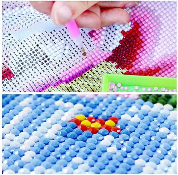 DIY Diamantmålningskit för Hemväggdekor Ros 30x30cm[D]
