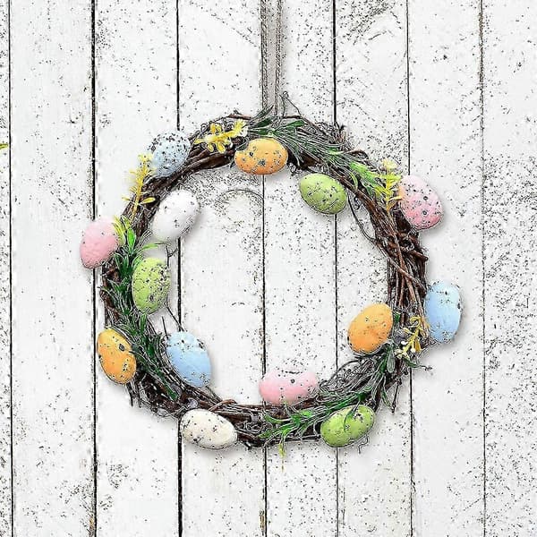 Påske fargerike egg DIY rottingkrans glad påskehare[D]