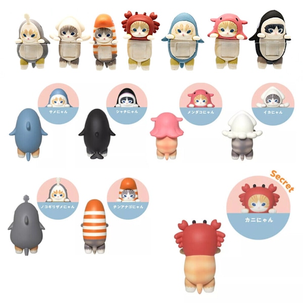 1/2 stk. Sonny Angel Hippers X Mofusand Figur Blind Box Mini Figur Gaveleker [YJD] 2PCS