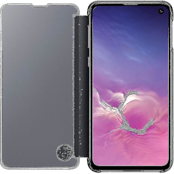Skyddande genomskinligt Clear View Folio-fodral till Samsung Galaxy S10 - Svart
