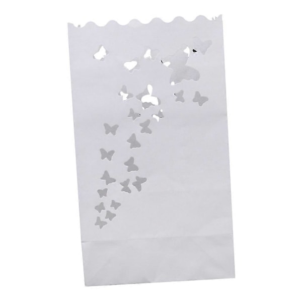 Pakke med 10 Twinkling Stars Design Lysposer Lyslyktposer Holder Bryllupsfestdekorasjon White N708