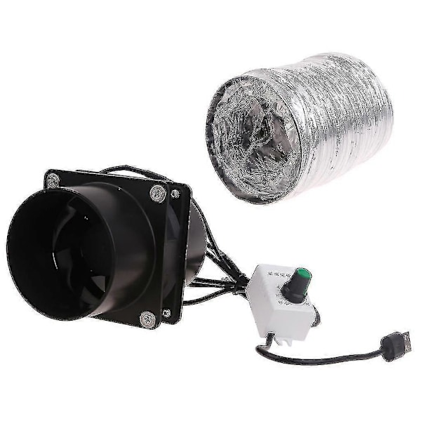 Høyytelses ventilasjonsvifte med kraftig sugeevne og plastkanalrør [D] Fan 6m tube