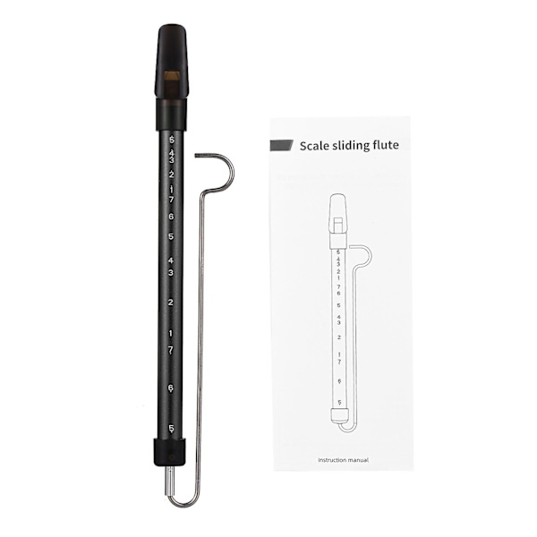 Metallisk Slide Whistle Skala Glidende Fløyte med Stål Glidende Stang Musikk Instrument Leke for Barn K