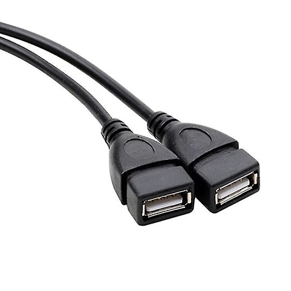 1 Hann til 2 Hunn Strømkabel USB Splitter USB 2.0 Y Splitter Laderkabel