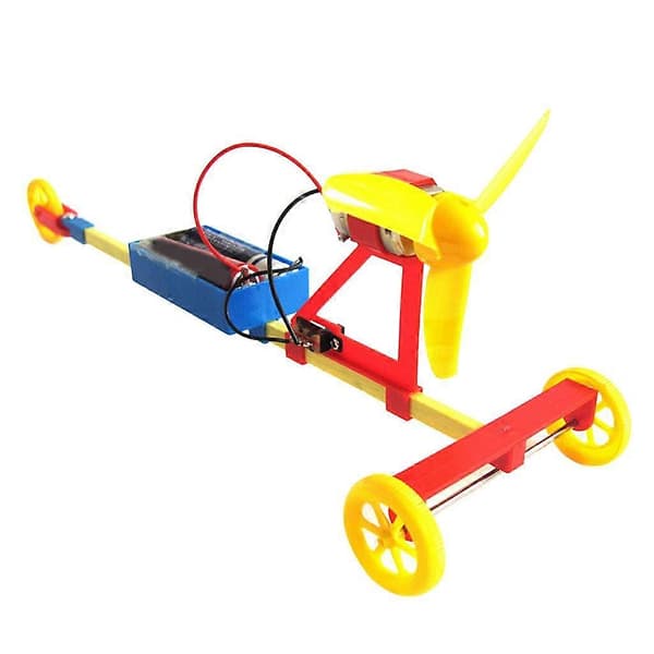 Luftdriven Racerbil DIY Monteringsmodell Leksaksset för Barn Aerodynamisk Studering [D]