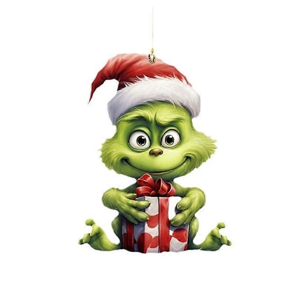 Grinch Baby Hengelpynt Julepynt Juletrepynt Hengelpynt Akryl Flat Liten Hengelpynt-21