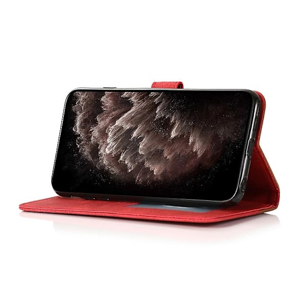 Mobildeksel i skinn med to farger for Samsung Galaxy A31 Brown Red