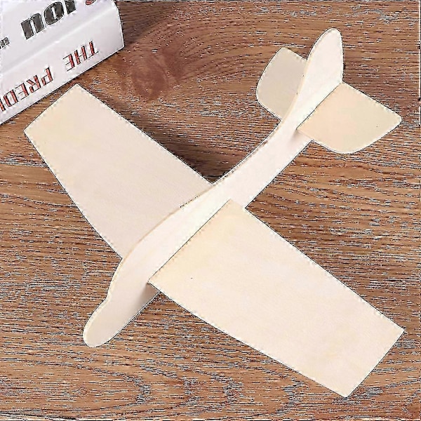 12 stk. DIY Træflymodel Sæt kompatible med Børn - Mal & Saml Legetøjsfly (18,5x14,5cm)[D]