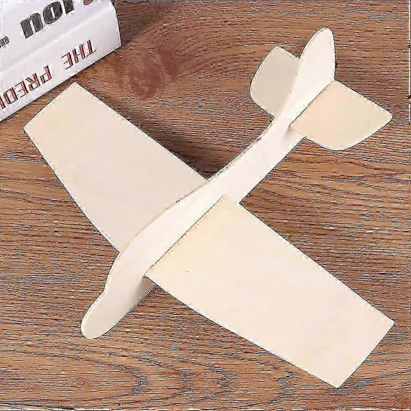 12 stk. DIY tre flymodellsett kompatible med barn - Mal og monter lekefly (18,5x14,5cm)[D]