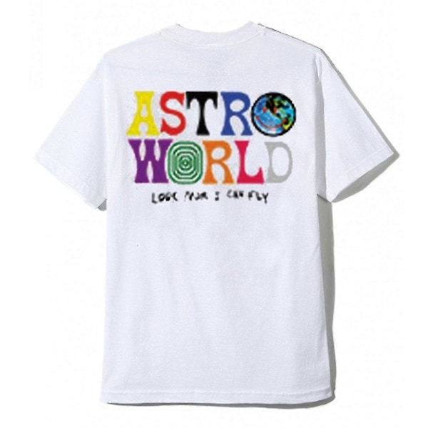 Astroworld Hvit T-skjorte Look Mom I Can Fly Travis Scott T-skjorte[D] White M