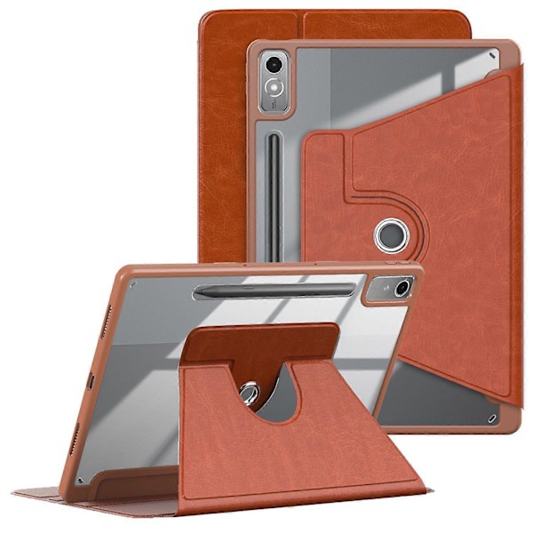 Fodral för Lenovo Tab P12 TB371FC Läder+Akryl+TPU Stativ Tabletskydd med Auto Väcka/Sova